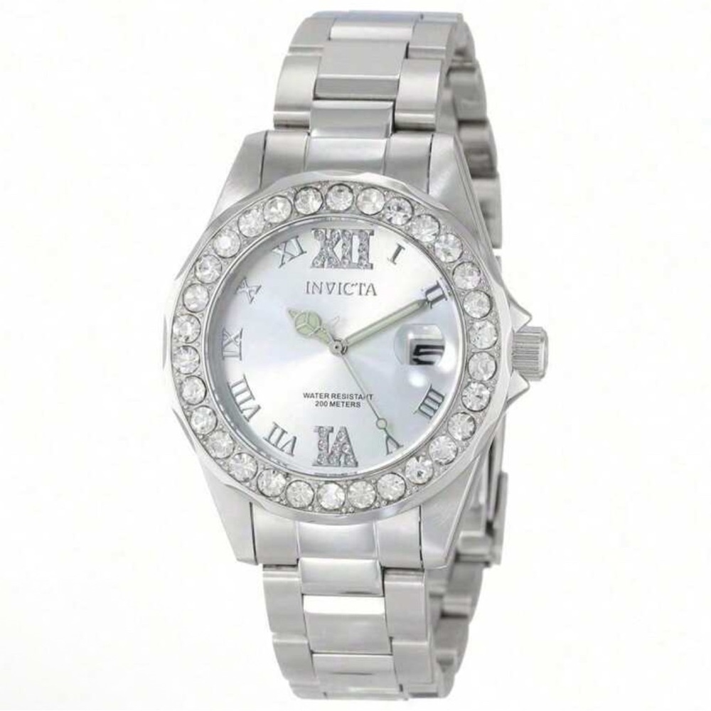 Invicta Women's Silver Crystal-Embellished Watch
